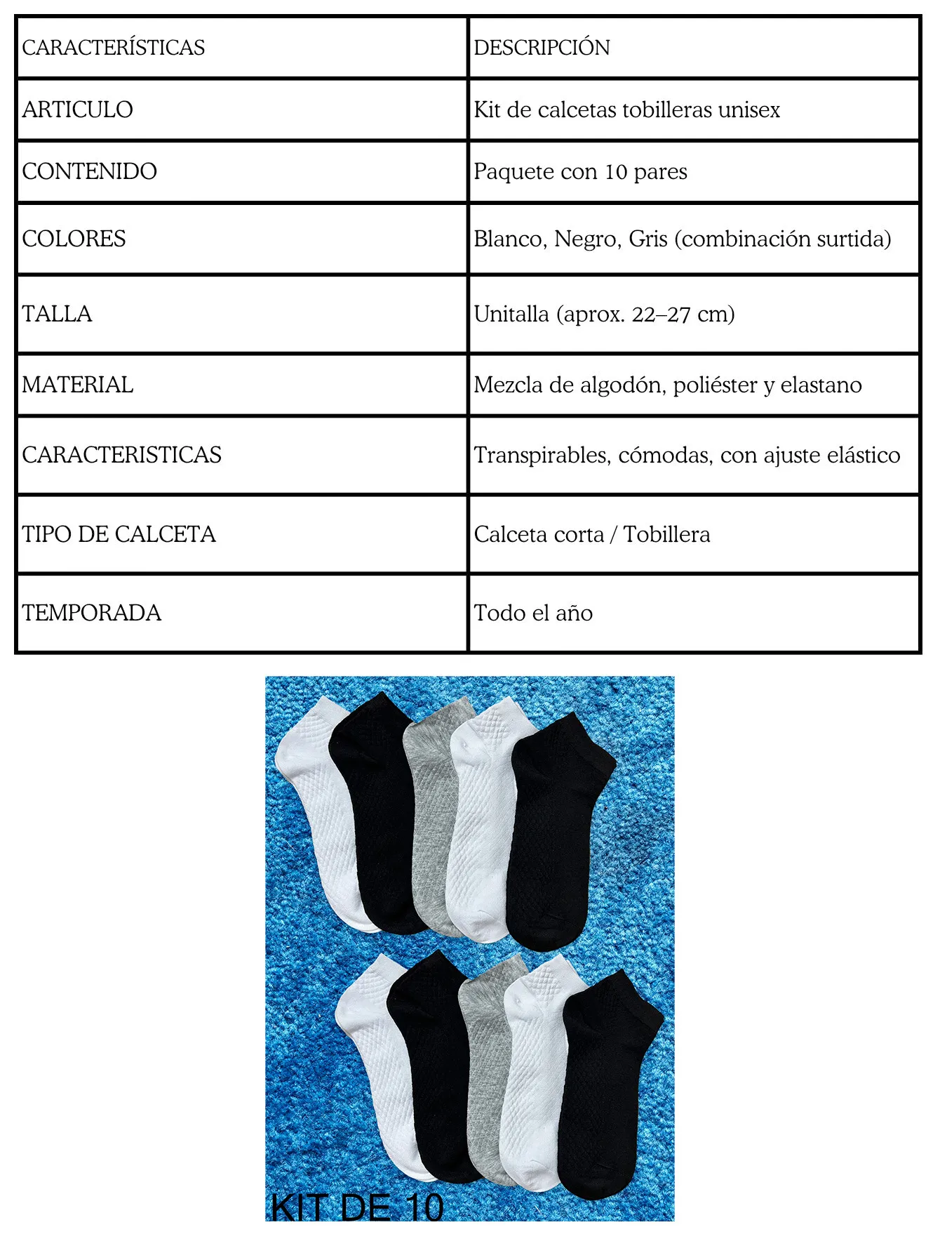 AE3028-3 KIT DE 10 2556